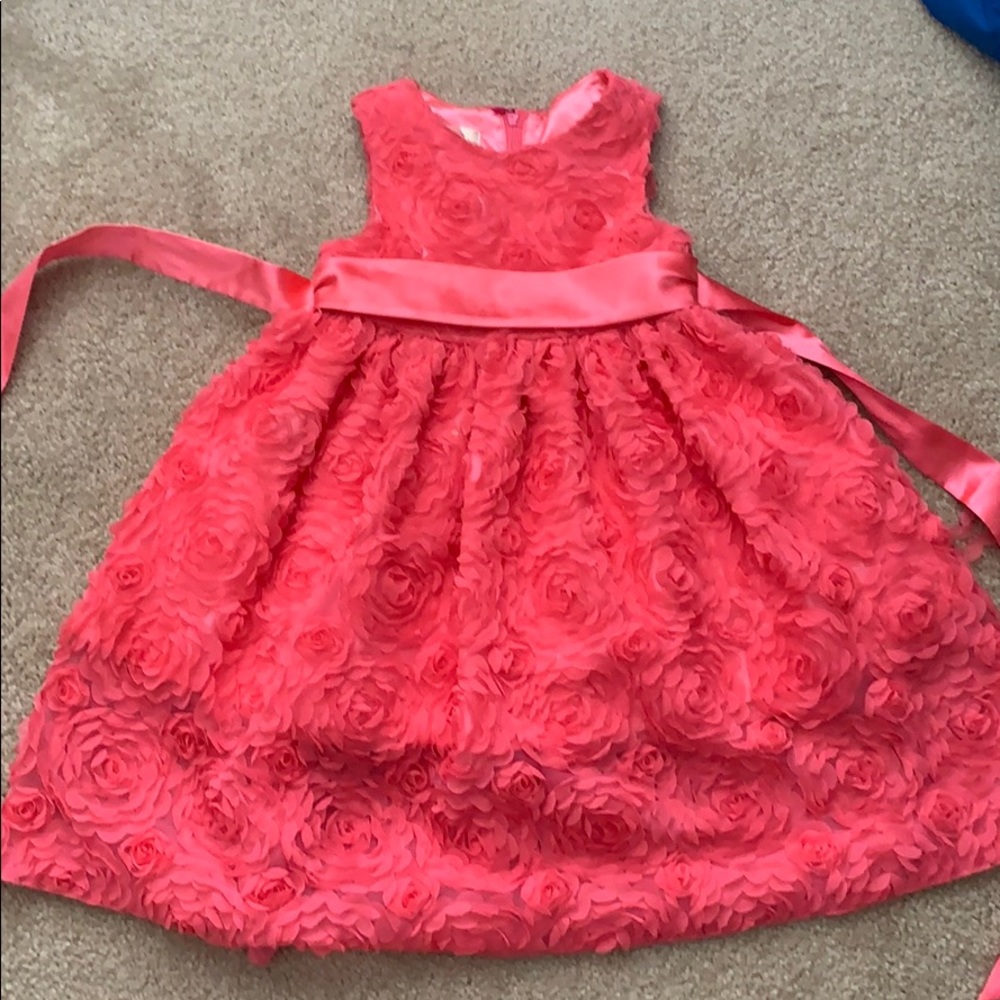 Red and pink dress for little girls free pants to